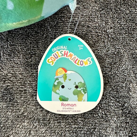 Original Squishmallows - Roman The Earth Day Globe 8" Blue & Green Stuffed Plush - Picture 3 of 6